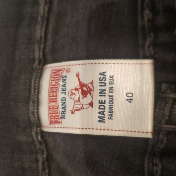 True Religion Jeans Mens World Tour Rickey Super t Black Red Label USA 40 - Picture 8 of 16